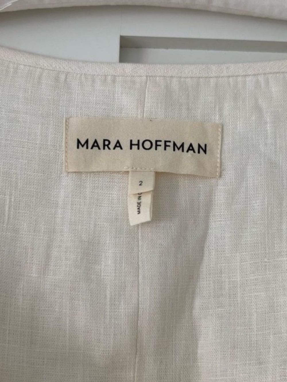 Mara Hoffman Silvana White Hemp Button Front Maxi Dress Size 2 - Picture 5 of 6